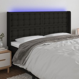 Acquista Testiera a LED Nera 163x16x118/128 cm in Tessuto con riferimento GHV-3124490 della ditta GARDENHOME