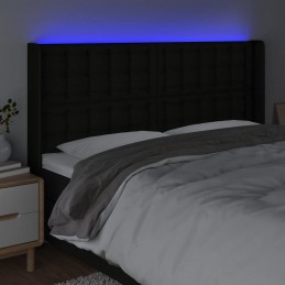 Acquista Testiera a LED Nera 163x16x118/128 cm in Tessuto con riferimento GHV-3124490 della ditta GARDENHOME