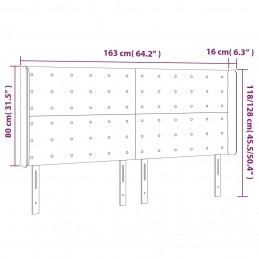 Acquista Testiera a LED Nera 163x16x118/128 cm in Tessuto con riferimento GHV-3124490 della ditta GARDENHOME