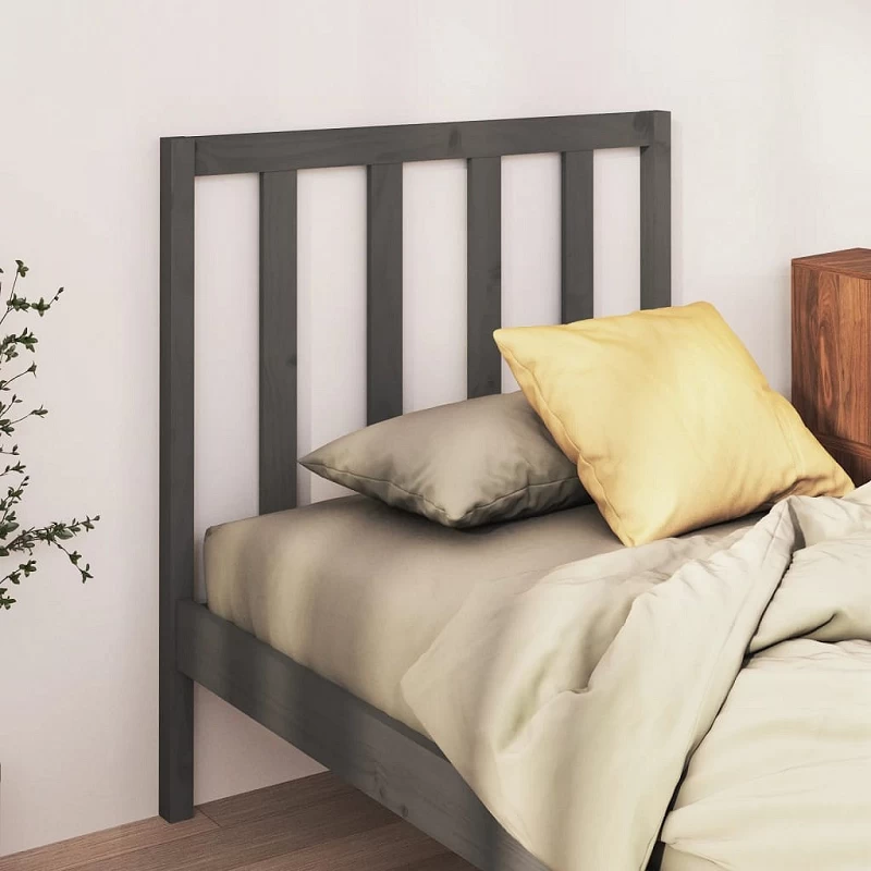 Acquista Testiera per Letto Grigia 96x4x100 cm in Legno Massello di Pino con riferimento GHV-817672 della ditta GARDENHOME