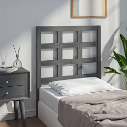 Acquista Testiera Letto Grigia 80,5x4x100 cm in Legno Massello di Pino con riferimento GHV-817867 della ditta GARDENHOME