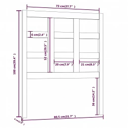 Acquista Testiera Letto Grigia 80,5x4x100 cm in Legno Massello di Pino con riferimento GHV-817867 della ditta GARDENHOME