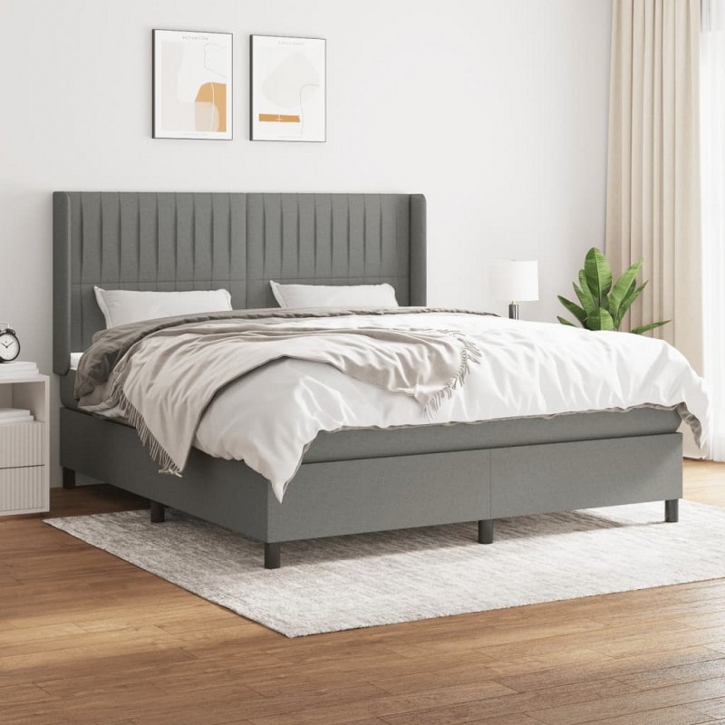 Acquista Giroletto a Molle con Materasso Grigio Scuro 180x200 cm Tessuto con riferimento GHV-3131610 della ditta GARDENHOME