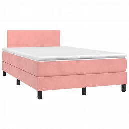 Acquista Letto a Molle con Materasso e LED Rosa 120x200 cm in Velluto con riferimento GHV-3134278 della ditta GARDENHOME