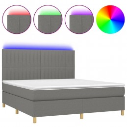 Acquista Letto a Molle Materasso e LED Grigio Scuro 180x200cm in Tessuto con riferimento GHV-3135614 della ditta GARDENHOME