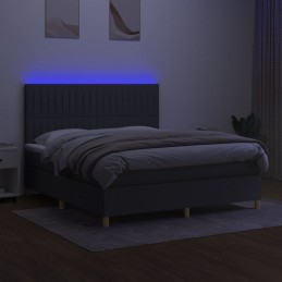 Acquista Letto a Molle Materasso e LED Grigio Scuro 180x200cm in Tessuto con riferimento GHV-3135614 della ditta GARDENHOME