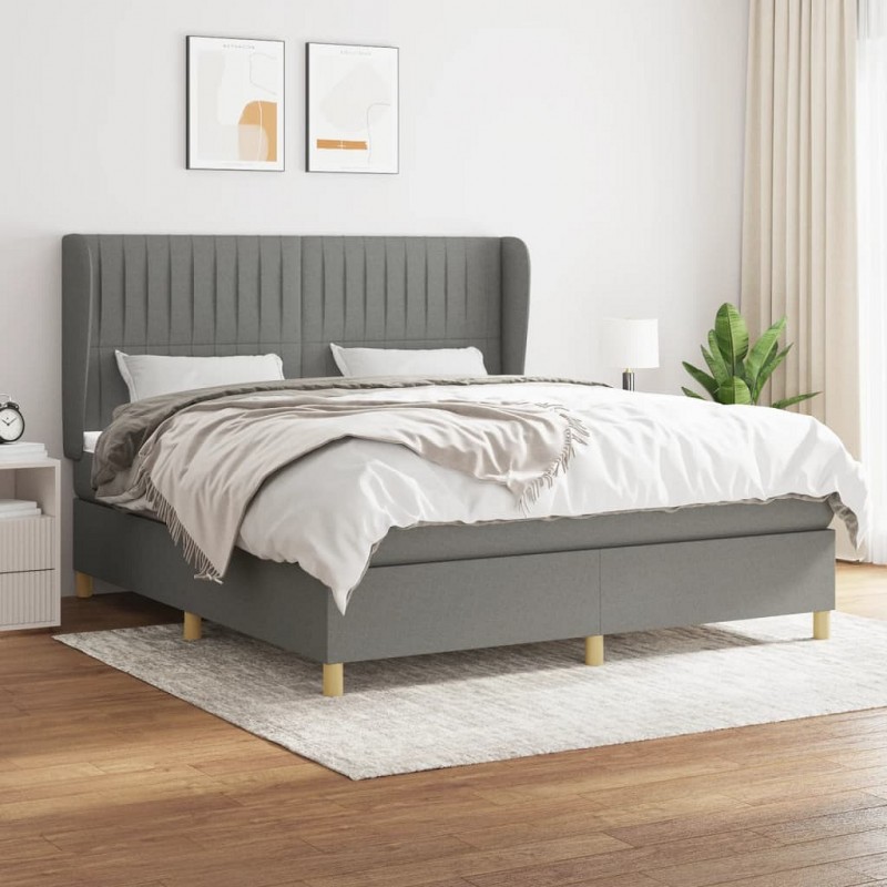 Acquista Giroletto a Molle con Materasso Grigio Scuro 180x200 cm Tessuto con riferimento GHV-3128702 della ditta GARDENHOME