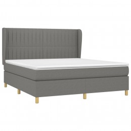 Acquista Giroletto a Molle con Materasso Grigio Scuro 180x200 cm Tessuto con riferimento GHV-3128702 della ditta GARDENHOME