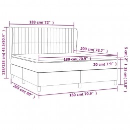 Acquista Giroletto a Molle con Materasso Grigio Scuro 180x200 cm Tessuto con riferimento GHV-3128702 della ditta GARDENHOME