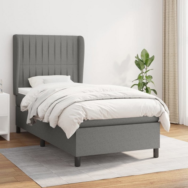 Acquista Giroletto a Molle con Materasso Grigio Scuro 90x200 cm Tessuto con riferimento GHV-3128094 della ditta GARDENHOME