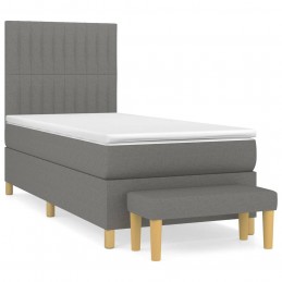 Acquista Giroletto a Molle con Materasso Grigio Scuro 90x200 cm Tessuto con riferimento GHV-3137286 della ditta GARDENHOME