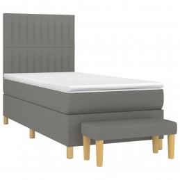 Acquista Giroletto a Molle con Materasso Grigio Scuro 90x200 cm Tessuto con riferimento GHV-3137286 della ditta GARDENHOME
