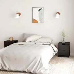Comodini 2 pz Neri 40x40x50...