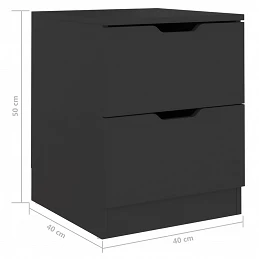 Acquista Comodini 2 pz Neri 40x40x50 cm in Truciolato con riferimento GHV-326726 della ditta GARDENHOME