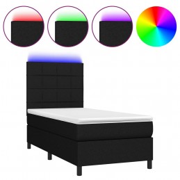 Acquista Letto a Molle con Materasso e LED Nero 90x200 cm in Tessuto con riferimento GHV-3134847 della ditta GARDENHOME