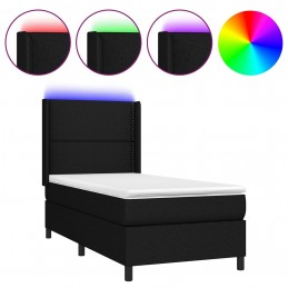 Acquista Letto a Molle con Materasso e LED Nero 90x200 cm in Tessuto con riferimento GHV-3138207 della ditta GARDENHOME
