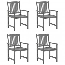 Acquista Sedie da Giardino con Cuscini 4 pz in Massello di Acacia Grigio con riferimento GHV-3061242 della ditta GARDENHOME