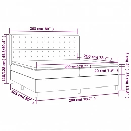 Acquista Letto a Molle Materasso e LED Grigio Chiaro 200x200 cm Tessuto con riferimento GHV-3139221 della ditta GARDENHOME