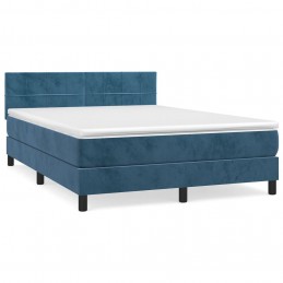 Acquista Giroletto a Molle con Materasso Blu Scuro 140x200 cm in Velluto con riferimento GHV-3141309 della ditta GARDENHOME