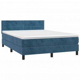 Acquista Giroletto a Molle con Materasso Blu Scuro 140x200 cm in Velluto con riferimento GHV-3141309 della ditta GARDENHOME
