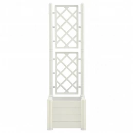 Acquista Fioriera da Giardino con Graticcio 43x43x142 cm PP Bianco con riferimento GHV-313979 della ditta GARDENHOME