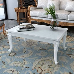 Acquista Tavolino da Salotto 100x60x42 cm Bianco Lucido con riferimento GHV-243380 della ditta GARDENHOME