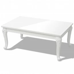 Acquista Tavolino da Salotto 100x60x42 cm Bianco Lucido con riferimento GHV-243380 della ditta GARDENHOME