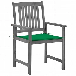 Acquista Sedie da Giardino con Cuscini 4 pz in Massello di Acacia Grigio con riferimento GHV-3061232 della ditta GARDENHOME