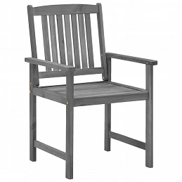 Acquista Sedie da Giardino con Cuscini 4 pz in Massello di Acacia Grigio con riferimento GHV-3061232 della ditta GARDENHOME