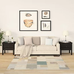 Acquista Tavolini 2 pz Neri 50x50x49 cm in Legno Massello di Pino con riferimento GHV-813803 della ditta GARDENHOME