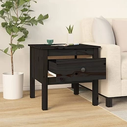 Acquista Tavolini 2 pz Neri 50x50x49 cm in Legno Massello di Pino con riferimento GHV-813803 della ditta GARDENHOME