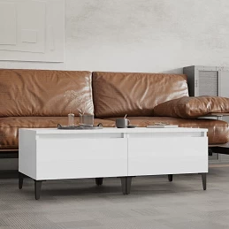 Acquista Tavolini 2pz Bianco Lucido 50x46x35 cm in Legno Multistrato con riferimento GHV-819521 della ditta GARDENHOME