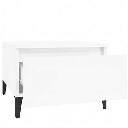 Acquista Tavolini 2pz Bianco Lucido 50x46x35 cm in Legno Multistrato con riferimento GHV-819521 della ditta GARDENHOME