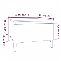 Acquista Tavolini 2pz Bianco Lucido 50x46x35 cm in Legno Multistrato con riferimento GHV-819521 della ditta GARDENHOME