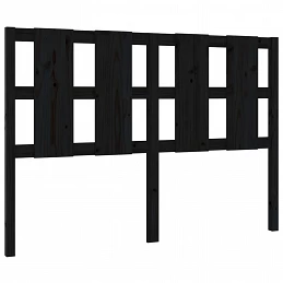 Acquista Testiera per Letto Nera 125,5x4x100cm in Legno Massello di Pino con riferimento GHV-817984 della ditta GARDENHOME