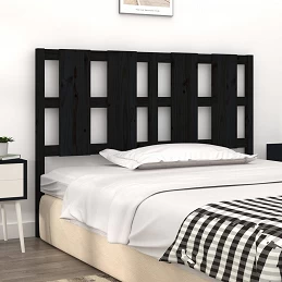 Acquista Testiera per Letto Nera 125,5x4x100cm in Legno Massello di Pino con riferimento GHV-817984 della ditta GARDENHOME