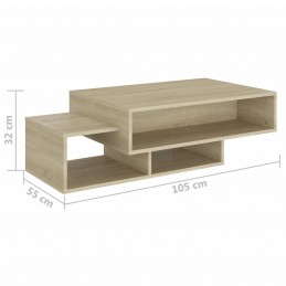 Acquista Tavolino da Salotto Rovere Sonoma 105x55x32 cm in Truciolato con riferimento GHV-808525 della ditta GARDENHOME