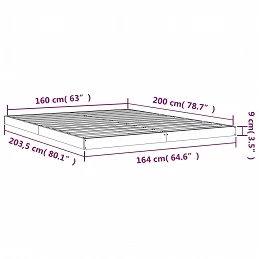 Acquista Giroletto 160x200 cm in Legno Massello di Pino con riferimento GHV-823434 della ditta GARDENHOME