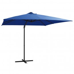 Acquista Ombrellone a Sbalzo con LED e Palo in Acciaio 250x250cm Azzurro con riferimento GHV-46997 della ditta GARDENHOME