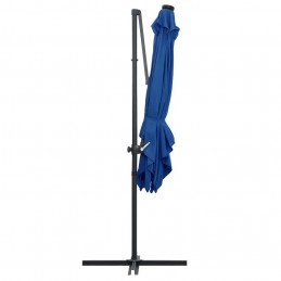 Acquista Ombrellone a Sbalzo con LED e Palo in Acciaio 250x250cm Azzurro con riferimento GHV-46997 della ditta GARDENHOME