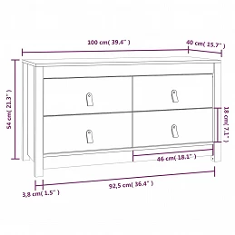 Acquista Armadietto Miele 100x40x54 cm in Legno Massello di Pino con riferimento GHV-821777 della ditta GARDENHOME