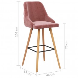 Acquista Sgabelli da Bar 2 pz Rosa in Velluto con riferimento GHV-289467 della ditta GARDENHOME
