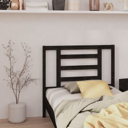 Acquista Testiera per Letto Nera 96x4x100 cm in Legno Massello di Pino con riferimento GHV-818804 della ditta GARDENHOME