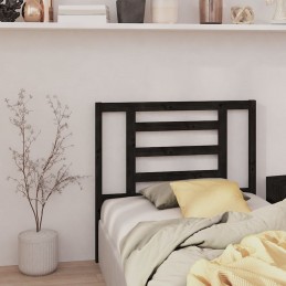 Acquista Testiera per Letto Nera 96x4x100 cm in Legno Massello di Pino con riferimento GHV-818804 della ditta GARDENHOME