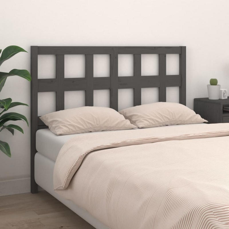 Acquista Testiera per Letto Grigia 125,5x4x100 cm Legno Massello di Pino con riferimento GHV-818912 della ditta GARDENHOME
