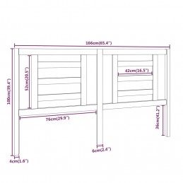 Acquista Testiera per Letto Bianca 166x4x100cm in Legno Massello di Pino con riferimento GHV-818831 della ditta GARDENHOME