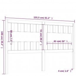 Acquista Testiera per Letto Miele 155,5x4x100 cm Legno Massello di Pino con riferimento GHV-818578 della ditta GARDENHOME