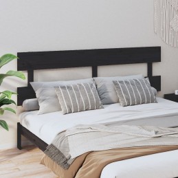 Acquista Testiera per Letto Nera 204x3x81 cm in Legno Massello di Pino con riferimento GHV-819094 della ditta GARDENHOME