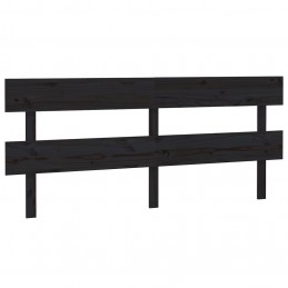 Acquista Testiera per Letto Nera 204x3x81 cm in Legno Massello di Pino con riferimento GHV-819094 della ditta GARDENHOME