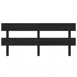 Acquista Testiera per Letto Nera 204x3x81 cm in Legno Massello di Pino con riferimento GHV-819094 della ditta GARDENHOME